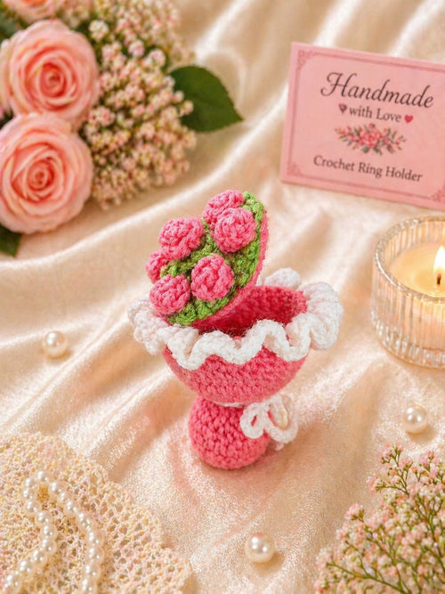 💍Crochet Ring Holder (Pink)